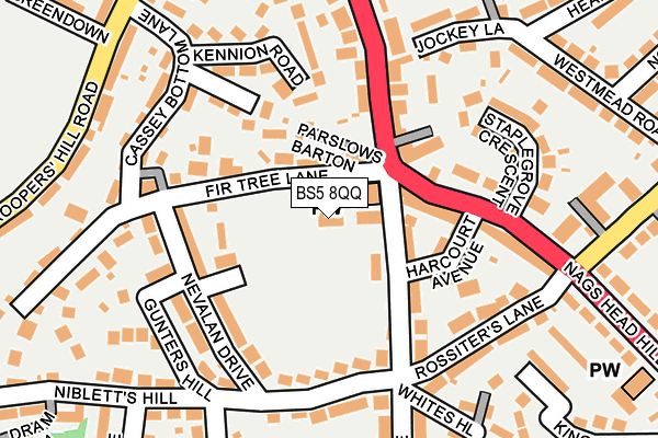 BS5 8QQ map - OS OpenMap – Local (Ordnance Survey)