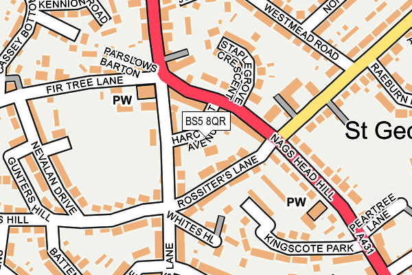 BS5 8QR map - OS OpenMap – Local (Ordnance Survey)