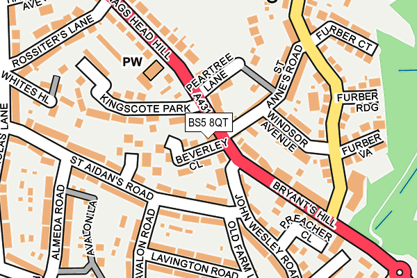 BS5 8QT map - OS OpenMap – Local (Ordnance Survey)