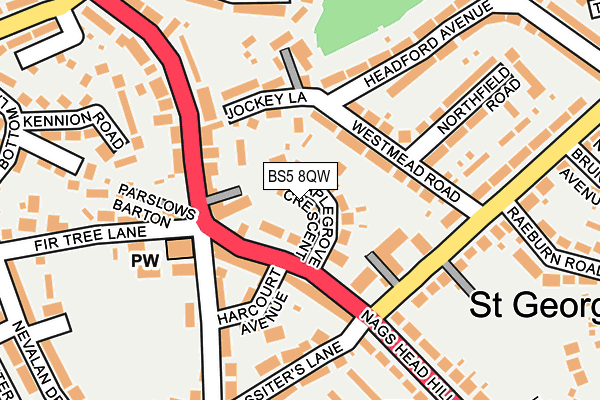 BS5 8QW map - OS OpenMap – Local (Ordnance Survey)