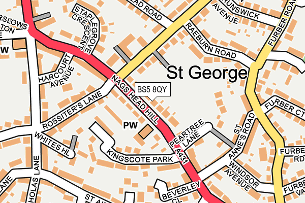 BS5 8QY map - OS OpenMap – Local (Ordnance Survey)