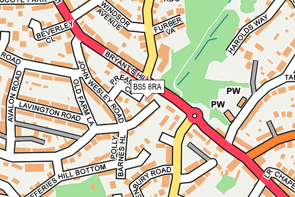 BS5 8RA map - OS OpenMap – Local (Ordnance Survey)