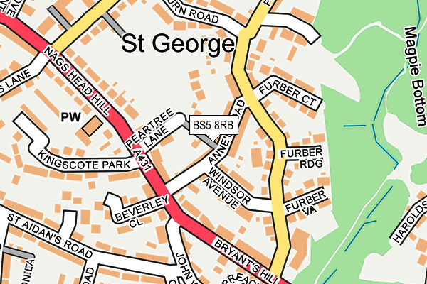 BS5 8RB map - OS OpenMap – Local (Ordnance Survey)