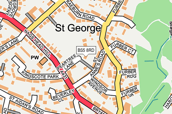 BS5 8RD map - OS OpenMap – Local (Ordnance Survey)