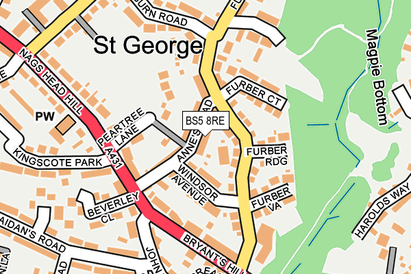 BS5 8RE map - OS OpenMap – Local (Ordnance Survey)