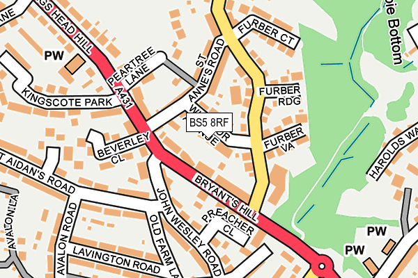BS5 8RF map - OS OpenMap – Local (Ordnance Survey)