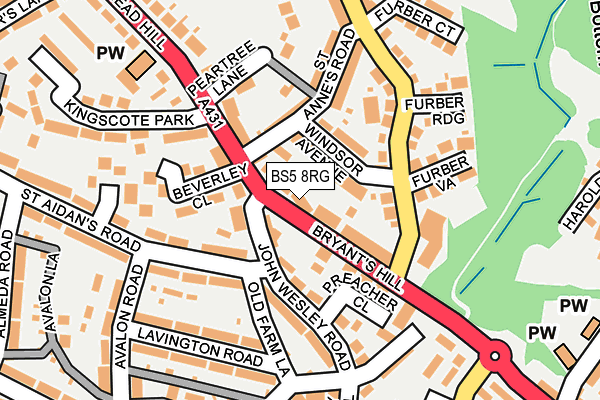 BS5 8RG map - OS OpenMap – Local (Ordnance Survey)