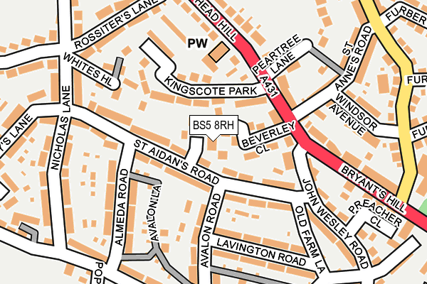 BS5 8RH map - OS OpenMap – Local (Ordnance Survey)