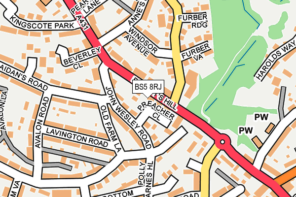 BS5 8RJ map - OS OpenMap – Local (Ordnance Survey)