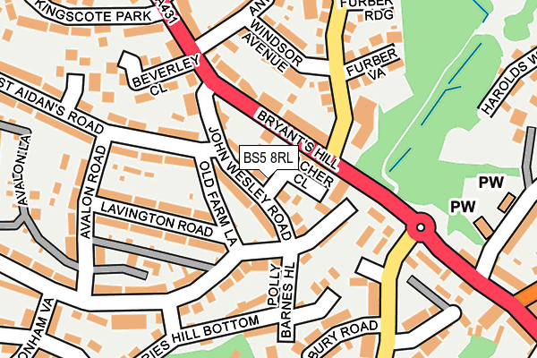 BS5 8RL map - OS OpenMap – Local (Ordnance Survey)