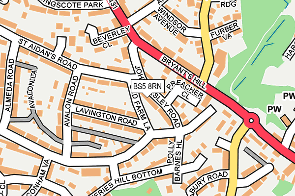 BS5 8RN map - OS OpenMap – Local (Ordnance Survey)