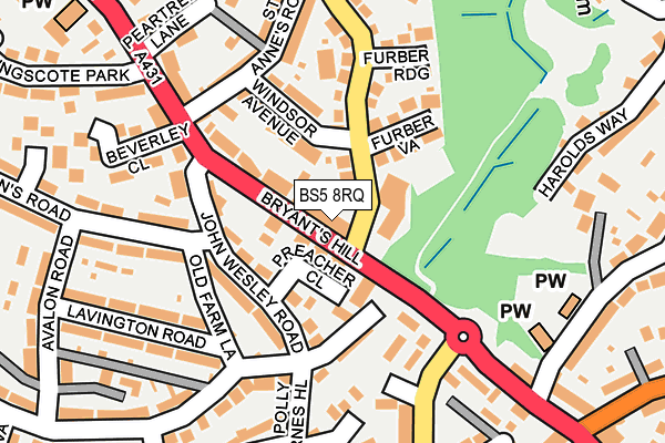 BS5 8RQ map - OS OpenMap – Local (Ordnance Survey)