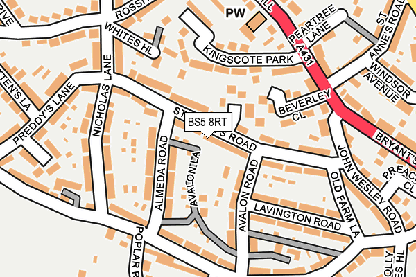 BS5 8RT map - OS OpenMap – Local (Ordnance Survey)