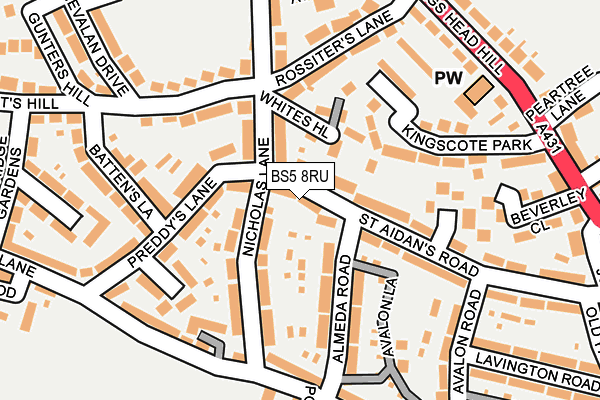 BS5 8RU map - OS OpenMap – Local (Ordnance Survey)