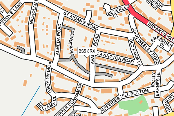 BS5 8RX map - OS OpenMap – Local (Ordnance Survey)