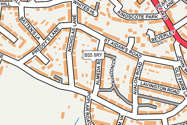 BS5 8RY map - OS OpenMap – Local (Ordnance Survey)