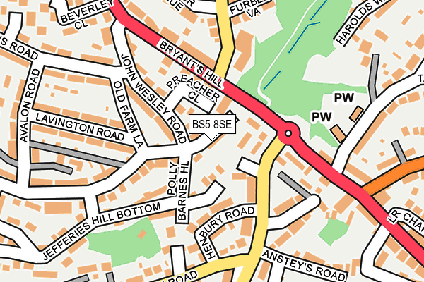 BS5 8SE map - OS OpenMap – Local (Ordnance Survey)