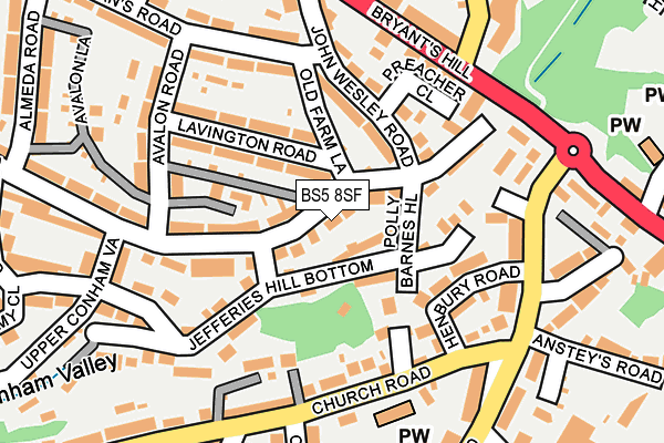 BS5 8SF map - OS OpenMap – Local (Ordnance Survey)