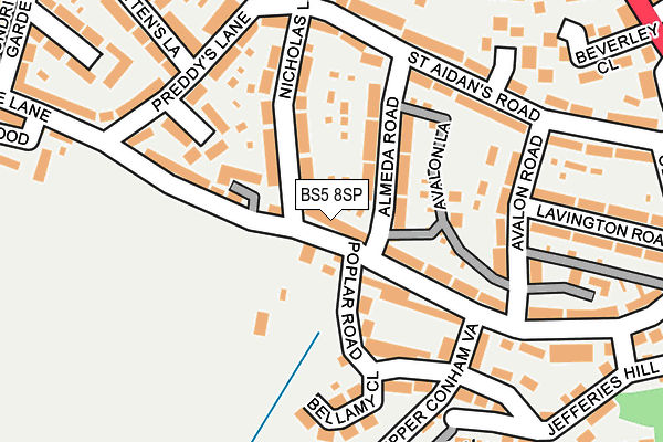 BS5 8SP map - OS OpenMap – Local (Ordnance Survey)