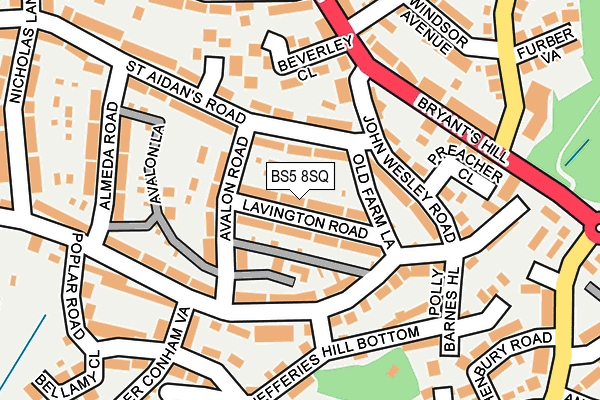 BS5 8SQ map - OS OpenMap – Local (Ordnance Survey)