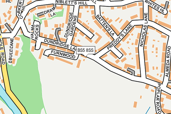 BS5 8SS map - OS OpenMap – Local (Ordnance Survey)