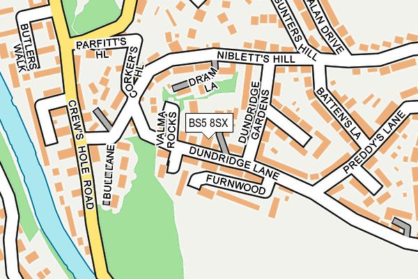 BS5 8SX map - OS OpenMap – Local (Ordnance Survey)