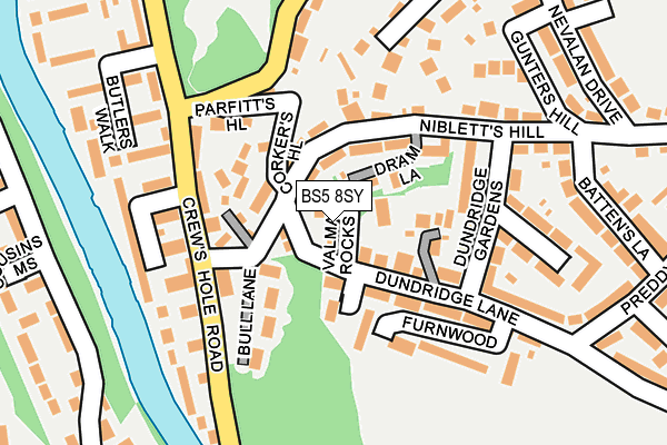 BS5 8SY map - OS OpenMap – Local (Ordnance Survey)