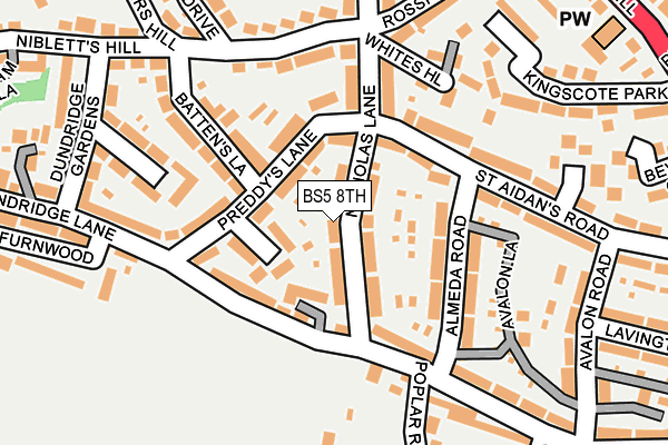 BS5 8TH map - OS OpenMap – Local (Ordnance Survey)