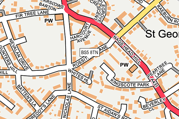 BS5 8TN map - OS OpenMap – Local (Ordnance Survey)