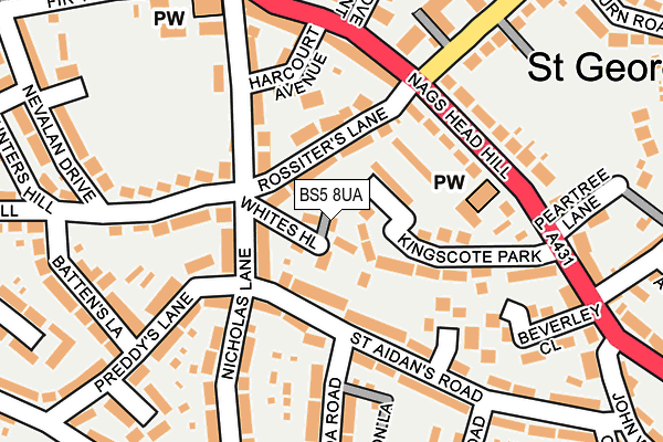 BS5 8UA map - OS OpenMap – Local (Ordnance Survey)