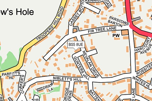 BS5 8UE map - OS OpenMap – Local (Ordnance Survey)