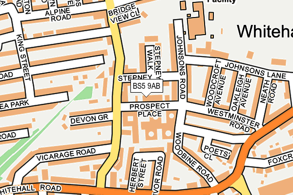 BS5 9AB map - OS OpenMap – Local (Ordnance Survey)