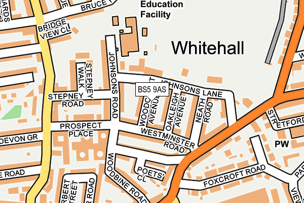 BS5 9AS map - OS OpenMap – Local (Ordnance Survey)