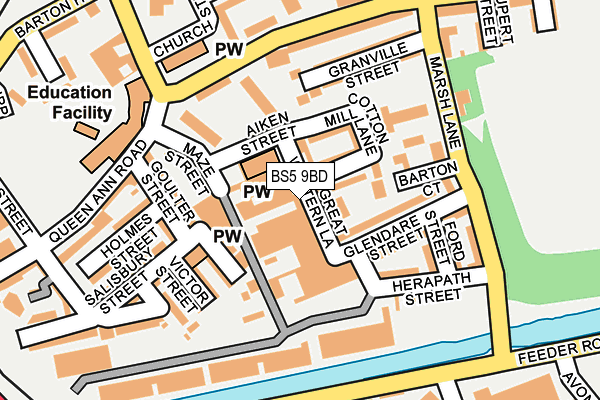 BS5 9BD map - OS OpenMap – Local (Ordnance Survey)