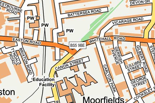 BS5 9BE map - OS OpenMap – Local (Ordnance Survey)