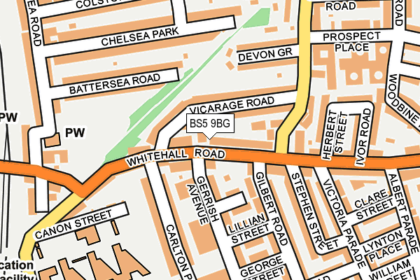 BS5 9BG map - OS OpenMap – Local (Ordnance Survey)