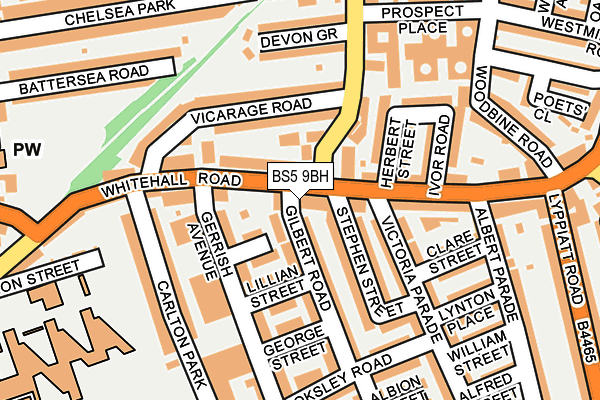 BS5 9BH map - OS OpenMap – Local (Ordnance Survey)