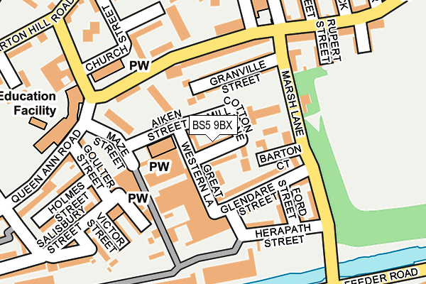 BS5 9BX map - OS OpenMap – Local (Ordnance Survey)