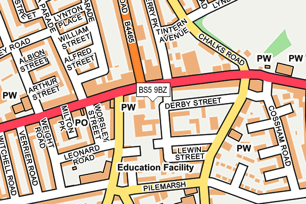 BS5 9BZ map - OS OpenMap – Local (Ordnance Survey)