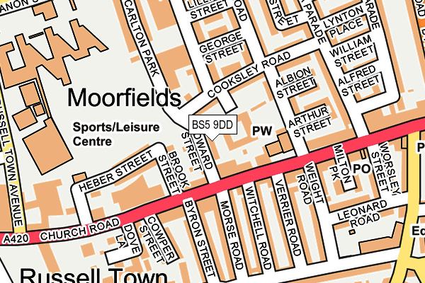 BS5 9DD map - OS OpenMap – Local (Ordnance Survey)