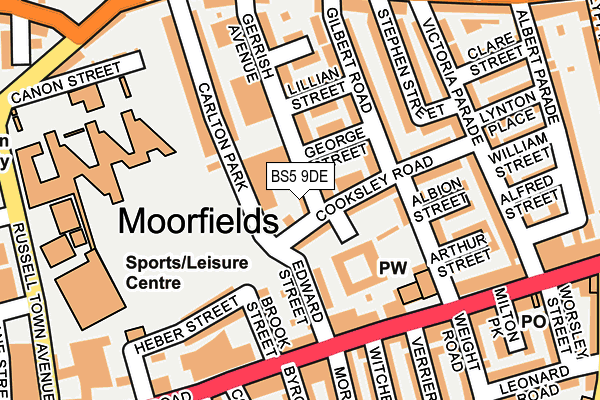 BS5 9DE map - OS OpenMap – Local (Ordnance Survey)