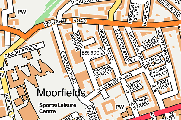 BS5 9DG map - OS OpenMap – Local (Ordnance Survey)