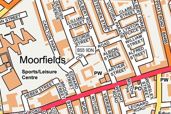 BS5 9DN map - OS OpenMap – Local (Ordnance Survey)