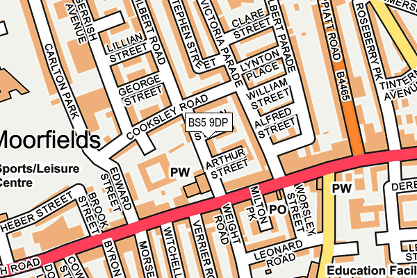 BS5 9DP map - OS OpenMap – Local (Ordnance Survey)