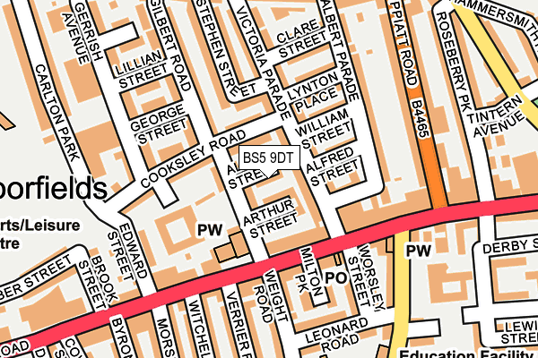 BS5 9DT map - OS OpenMap – Local (Ordnance Survey)