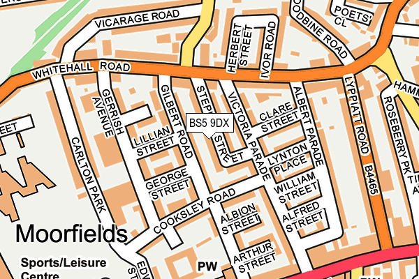 BS5 9DX map - OS OpenMap – Local (Ordnance Survey)