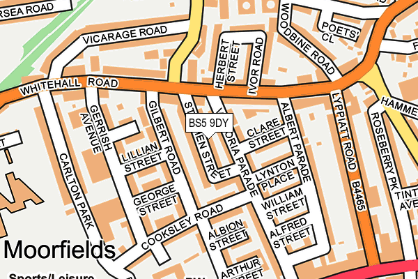 BS5 9DY map - OS OpenMap – Local (Ordnance Survey)