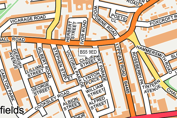 BS5 9ED map - OS OpenMap – Local (Ordnance Survey)