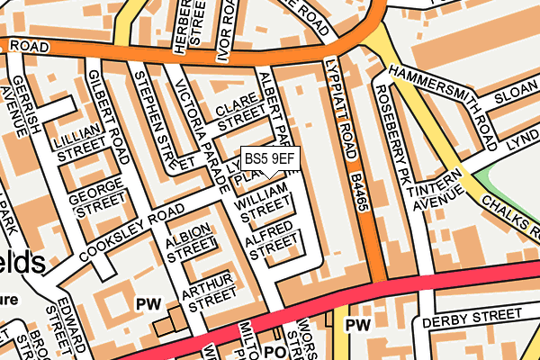 BS5 9EF map - OS OpenMap – Local (Ordnance Survey)