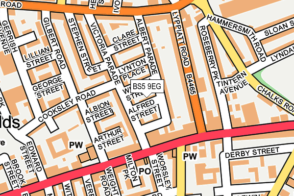 BS5 9EG map - OS OpenMap – Local (Ordnance Survey)